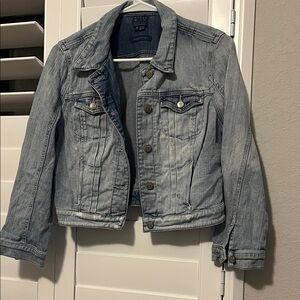 Guess Blue Cropped Denim Jacket